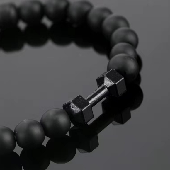 Black Dumbbell Bracelet - Picture 3 of 5
